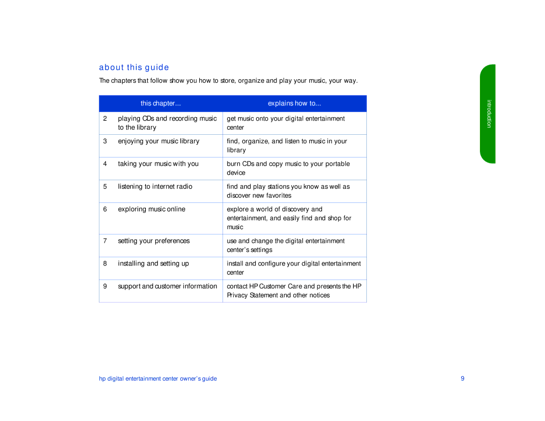 HP de100c manual About this guide, This chapter Explains how to 