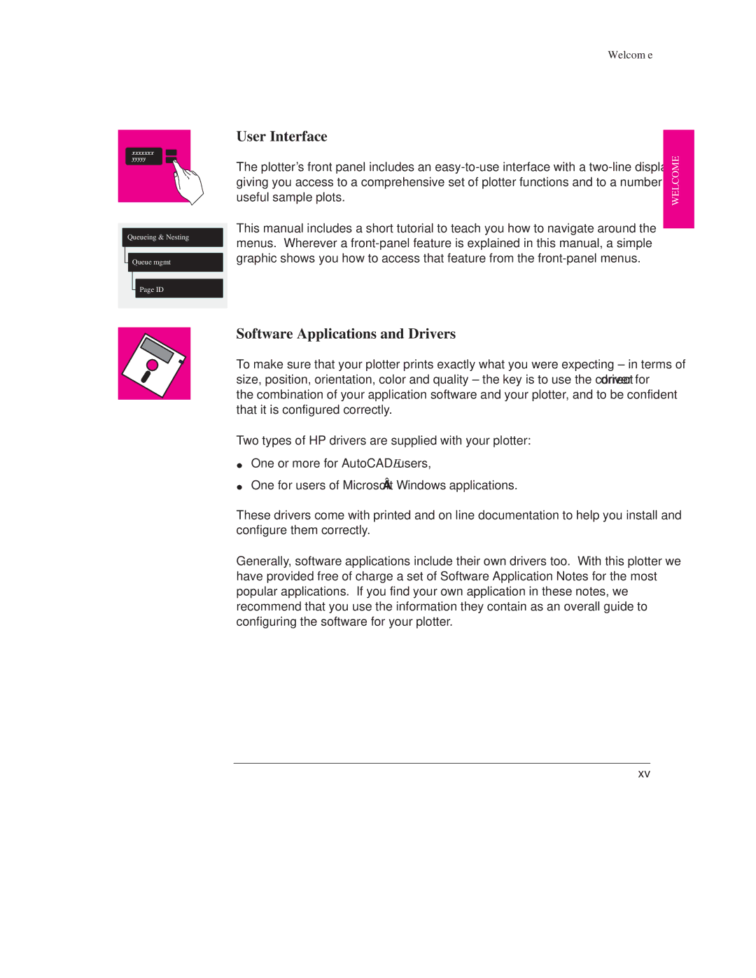 HP Design Jet Plotter 750C Plus, Design Jet Plotter 700 manual User Interface, Software Applications and Drivers 