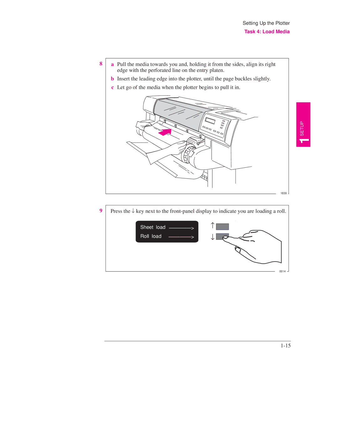 HP Design Jet Plotter 750C Plus, Design Jet Plotter 700 manual Sheet load ±±±±±±±± Roll load 