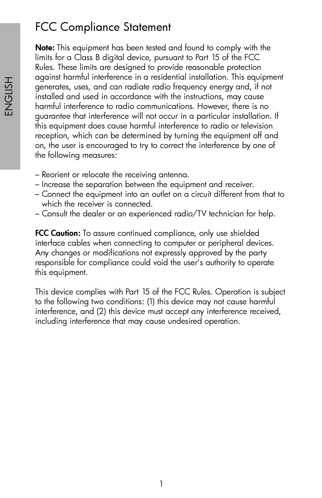 HP DF780, DF720, DF1000 manual FCC Compliance Statement 