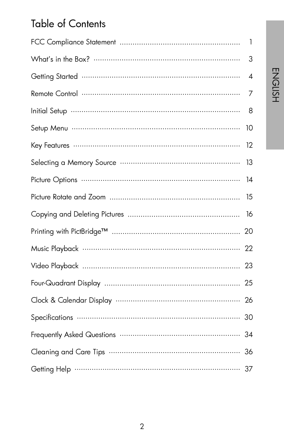 HP DF720, DF1000, DF780 manual Table of Contents 