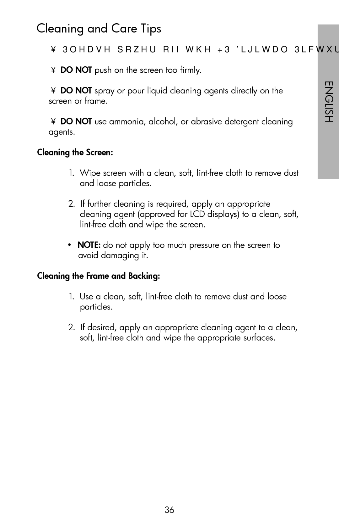 HP DF1000, DF720, DF780 manual Cleaning and Care Tips 