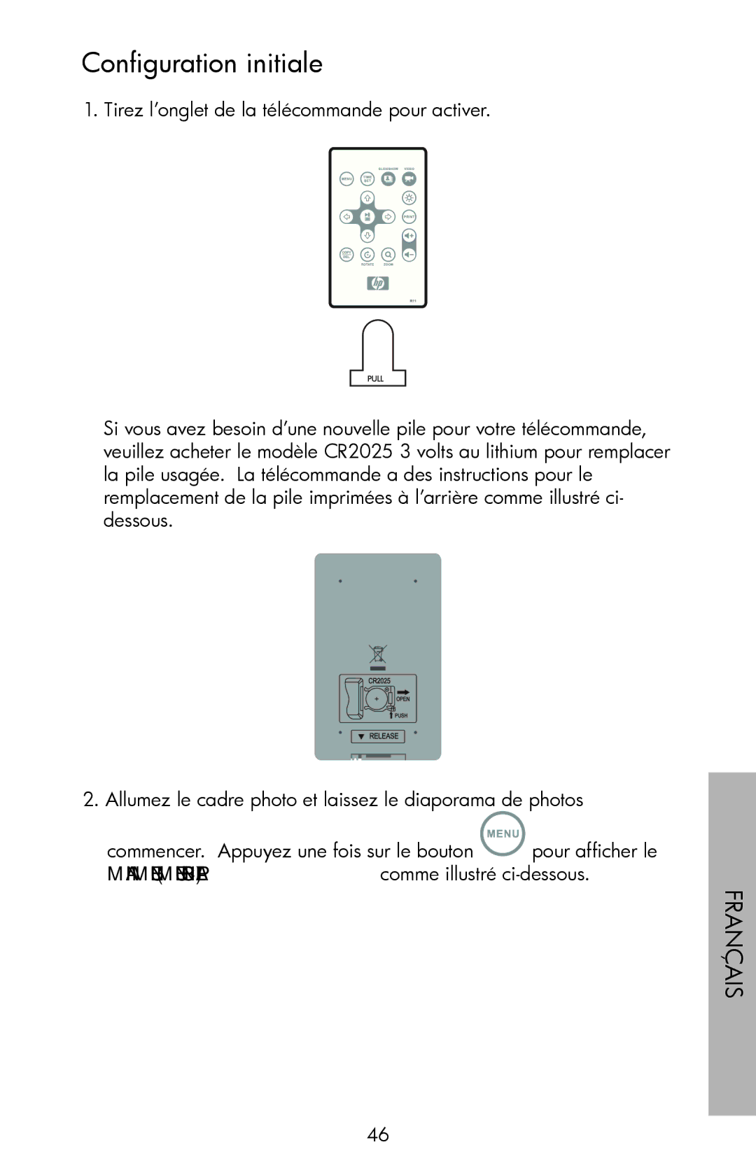 HP DF780, DF720, DF1000 manual Configuration initiale 