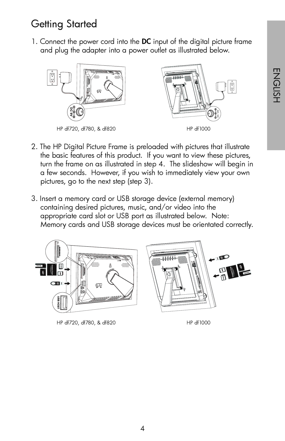 HP DF780, DF720, DF1000 manual Getting Started 