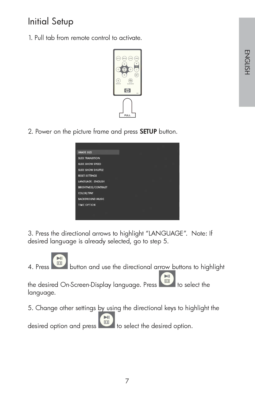 HP DF800 manual Initial Setup 