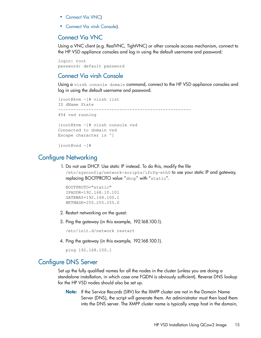 HP Distributed Cloud Networking manual Configure Networking, Configure DNS Server 