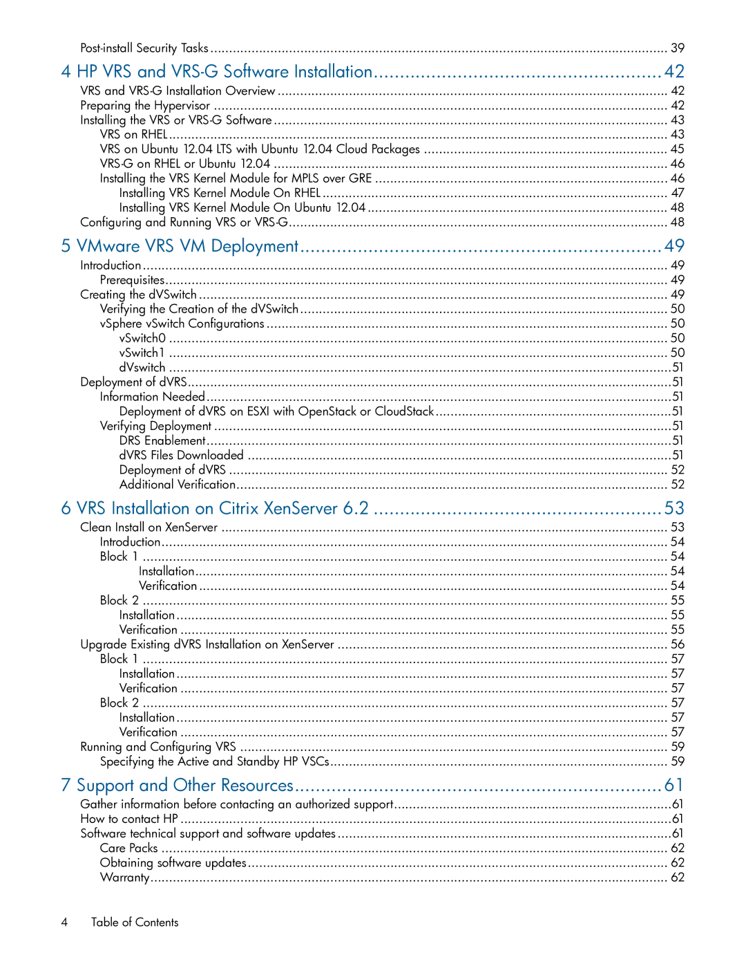 HP Distributed Cloud Networking manual HP VRS and VRS-G Software Installation 