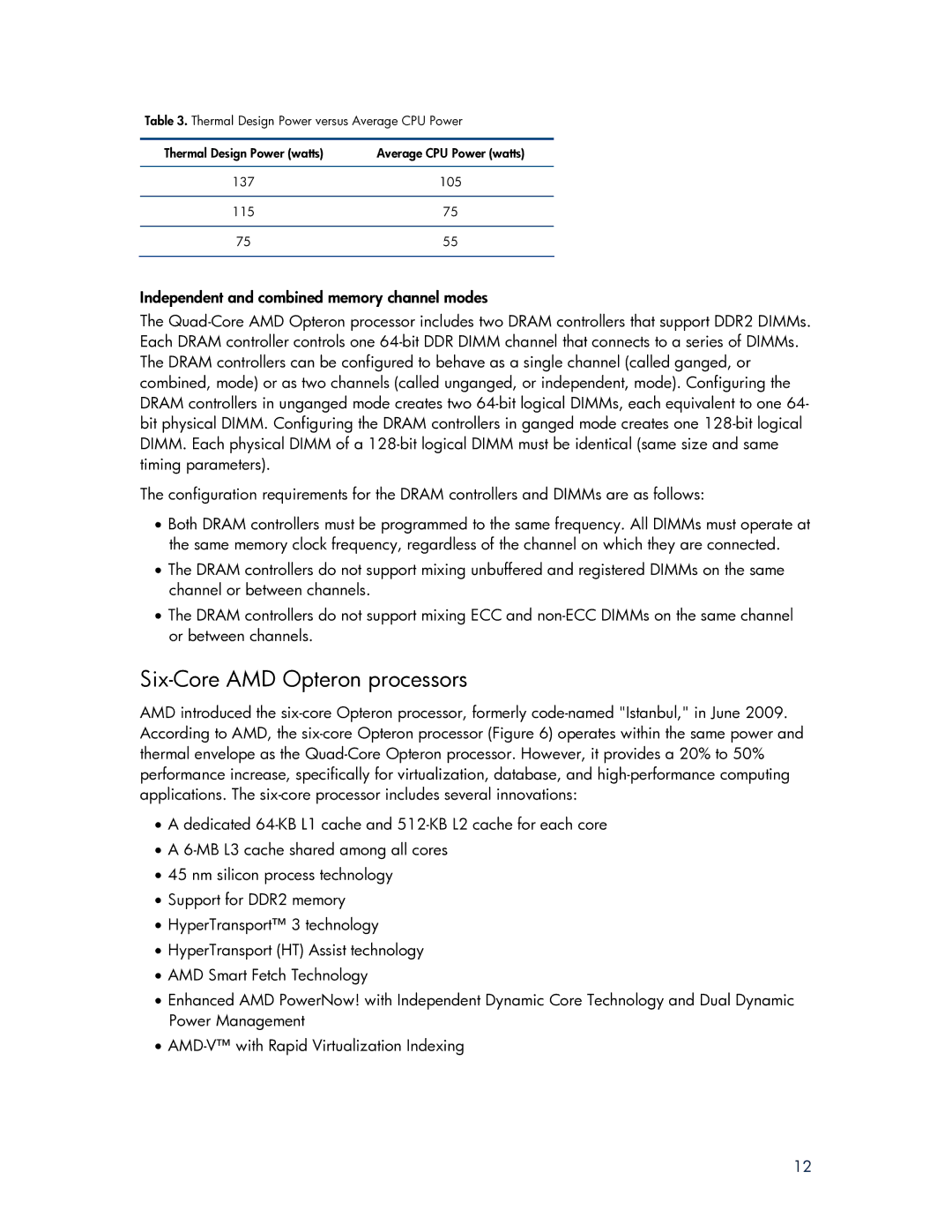 HP DL585 - - G2 manual Six-Core AMD Opteron processors 