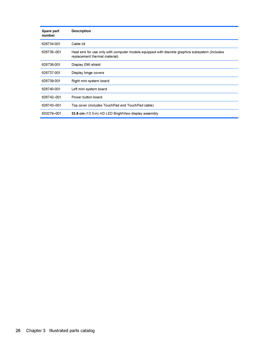 HP DM3 manual Illustrated parts catalog 