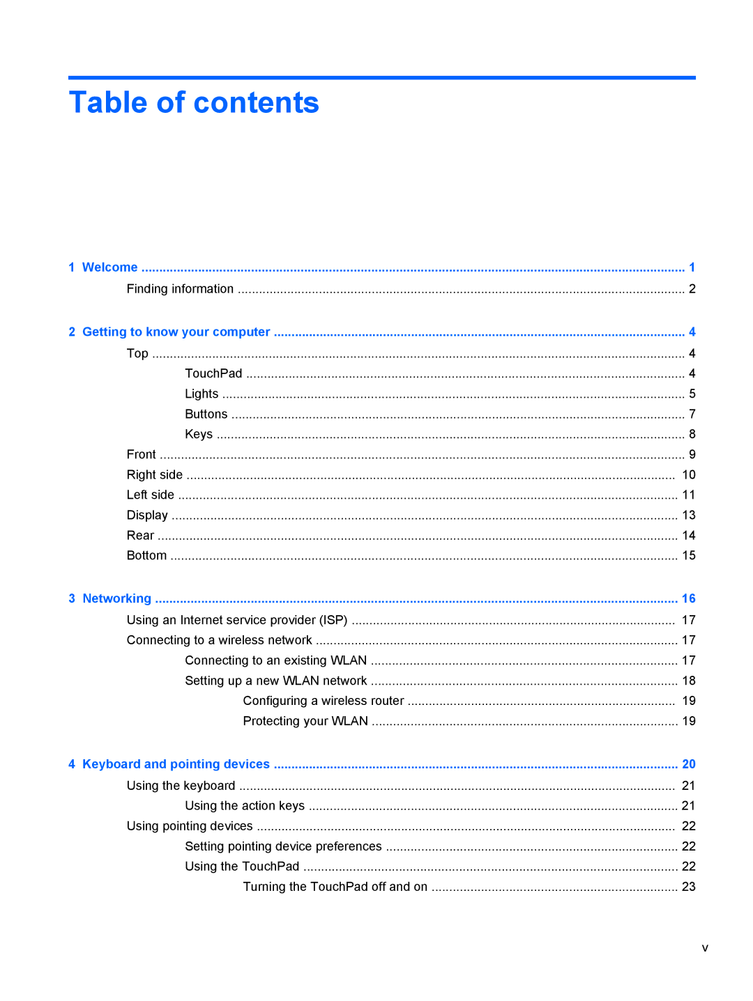 HP Dm4-2070us manual Table of contents 