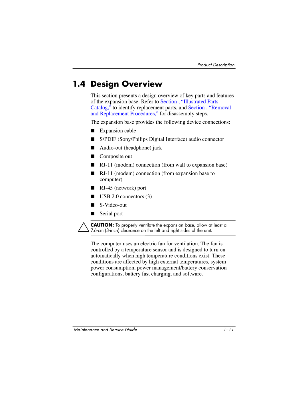 HP Docking Station XB3000 manual Design Overview 