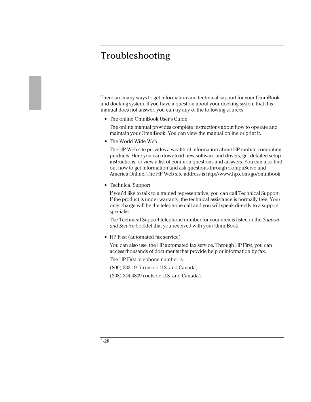 HP Docking System manual Troubleshooting 