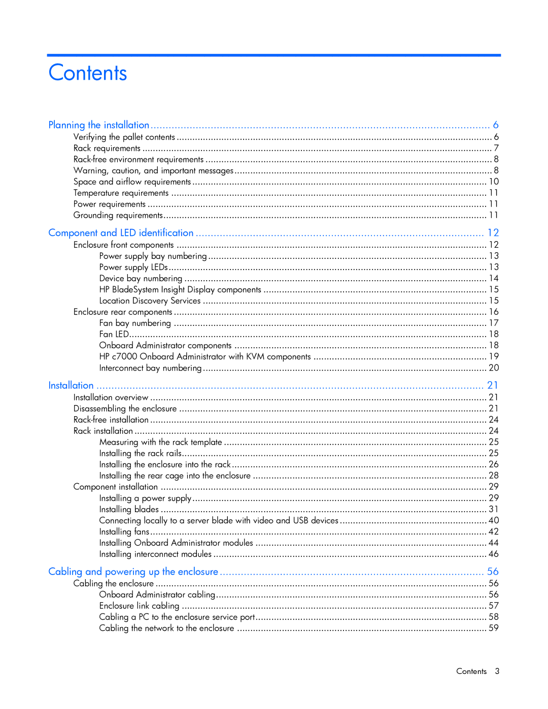 HP Doll c7000 manual Contents 