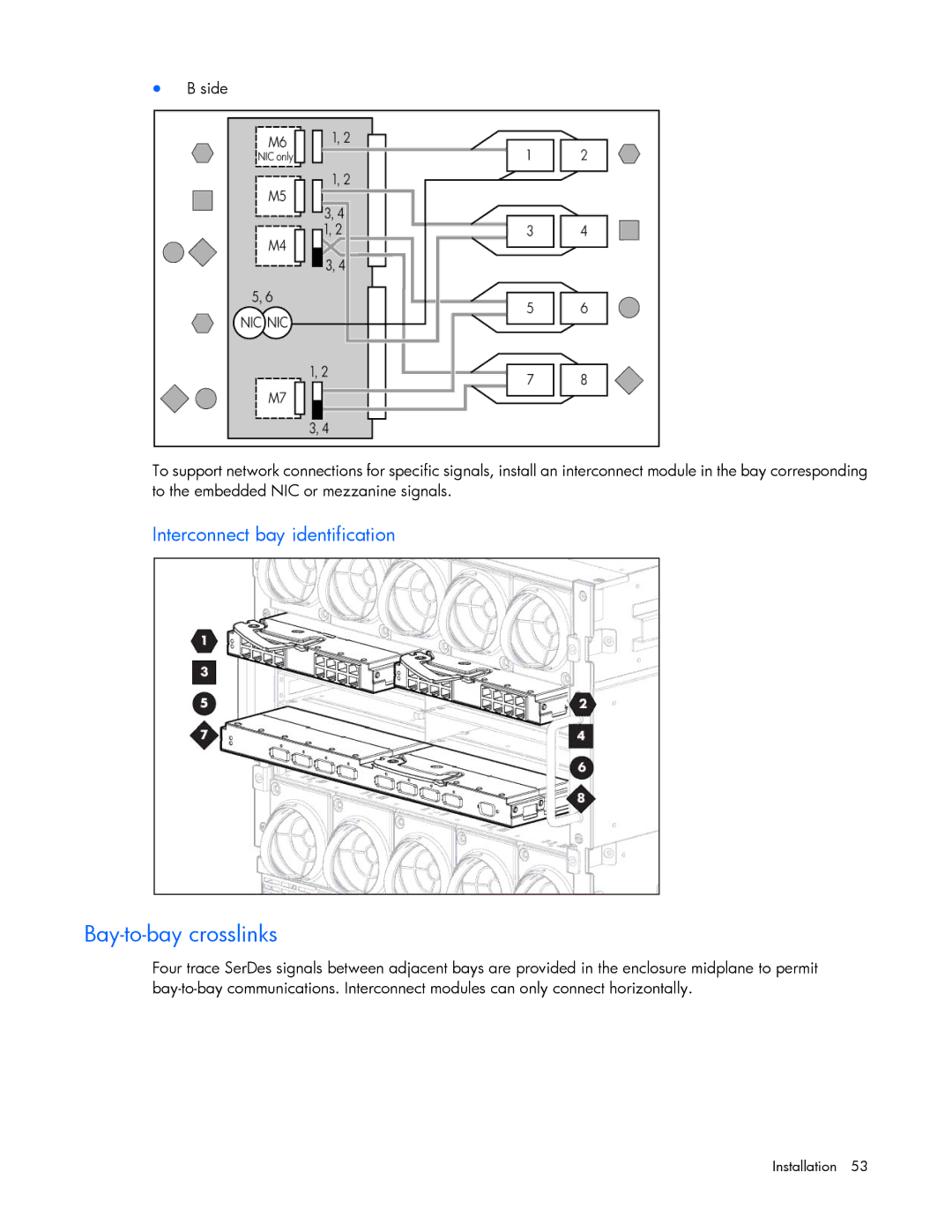 HP Doll c7000 manual Bay-to-bay crosslinks 