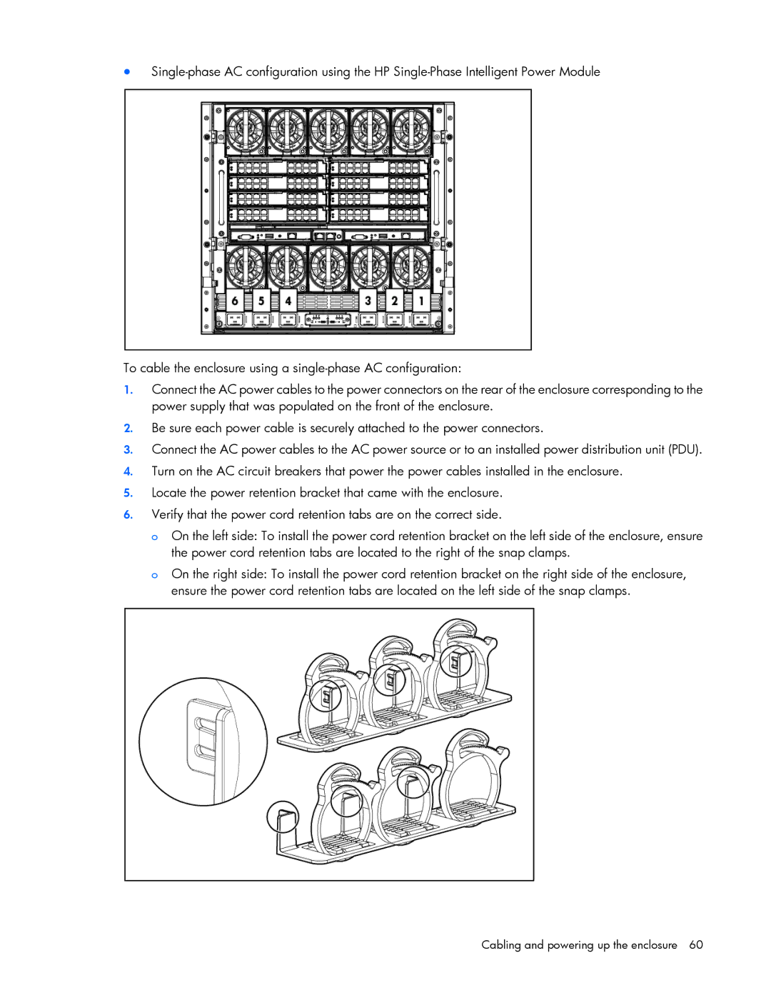 HP Doll c7000 manual Cabling and powering up the enclosure 