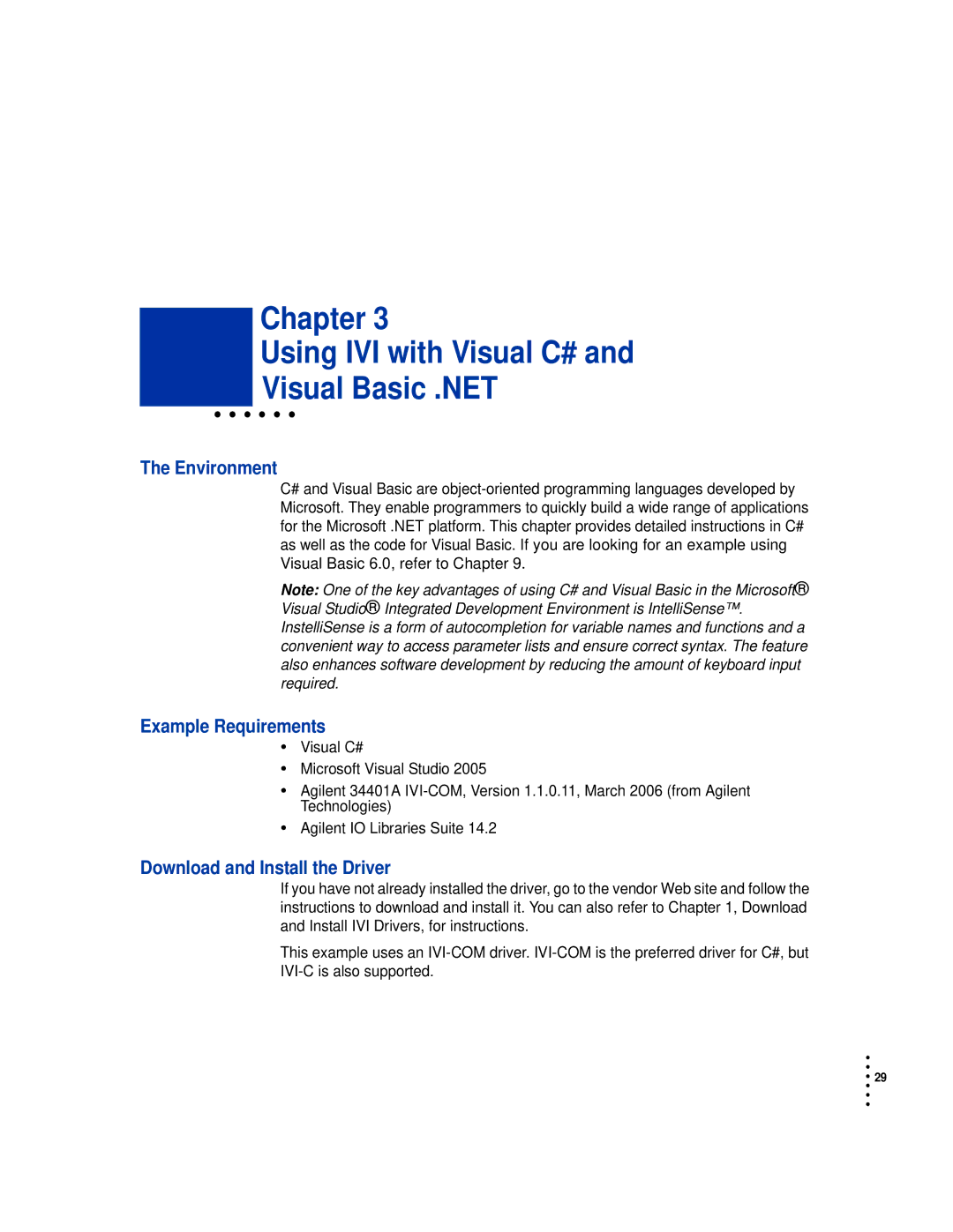 HP Drive manual Chapter Using IVI with Visual C# Visual Basic .NET, Environment 