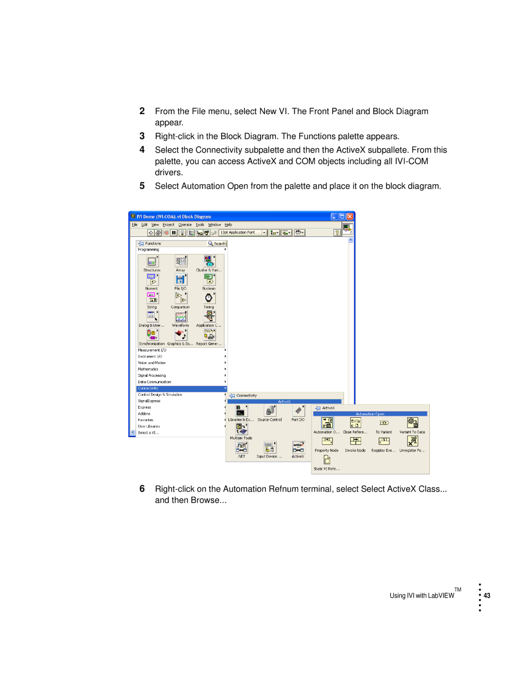 HP Drive manual Using IVI with LabVIEW 