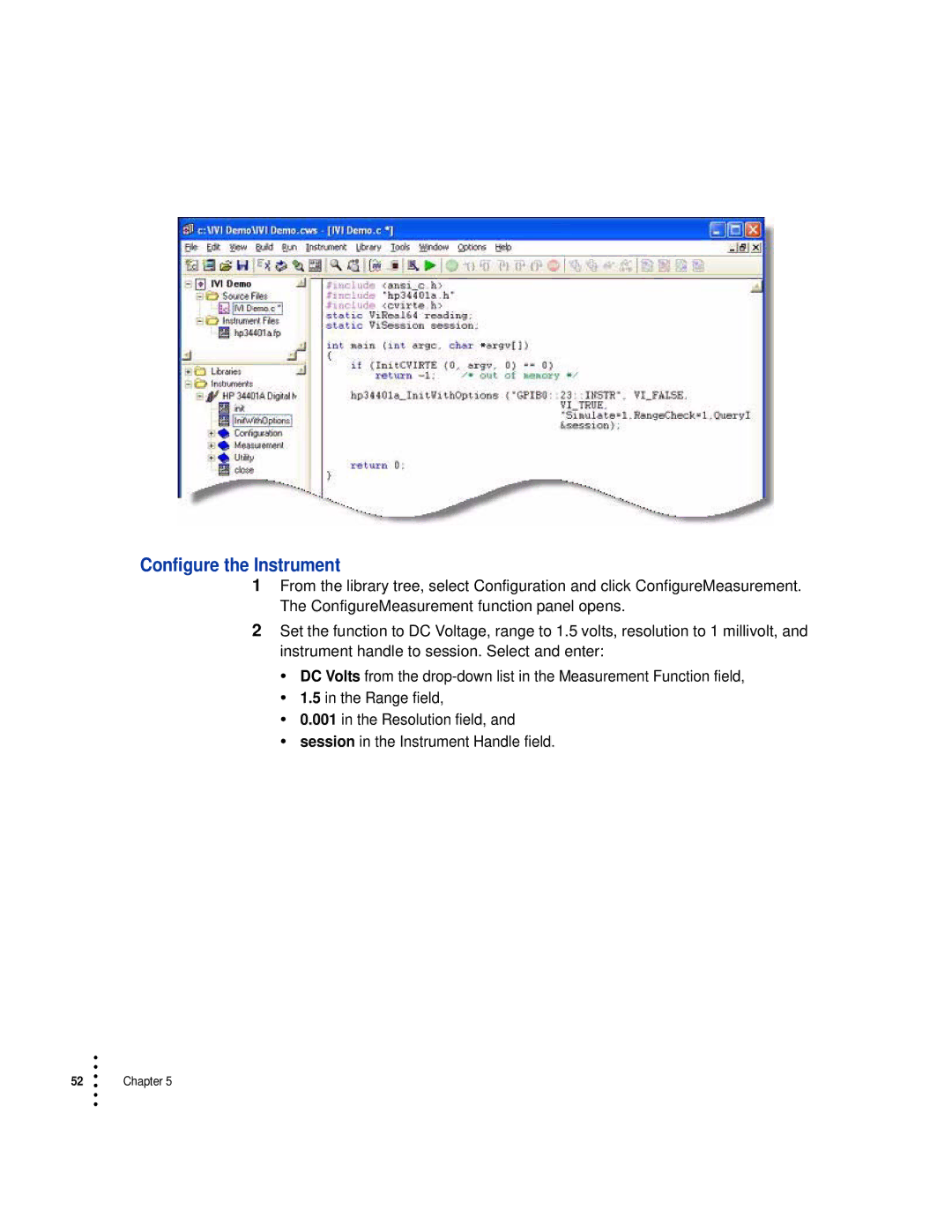 HP Drive manual Configure the Instrument 