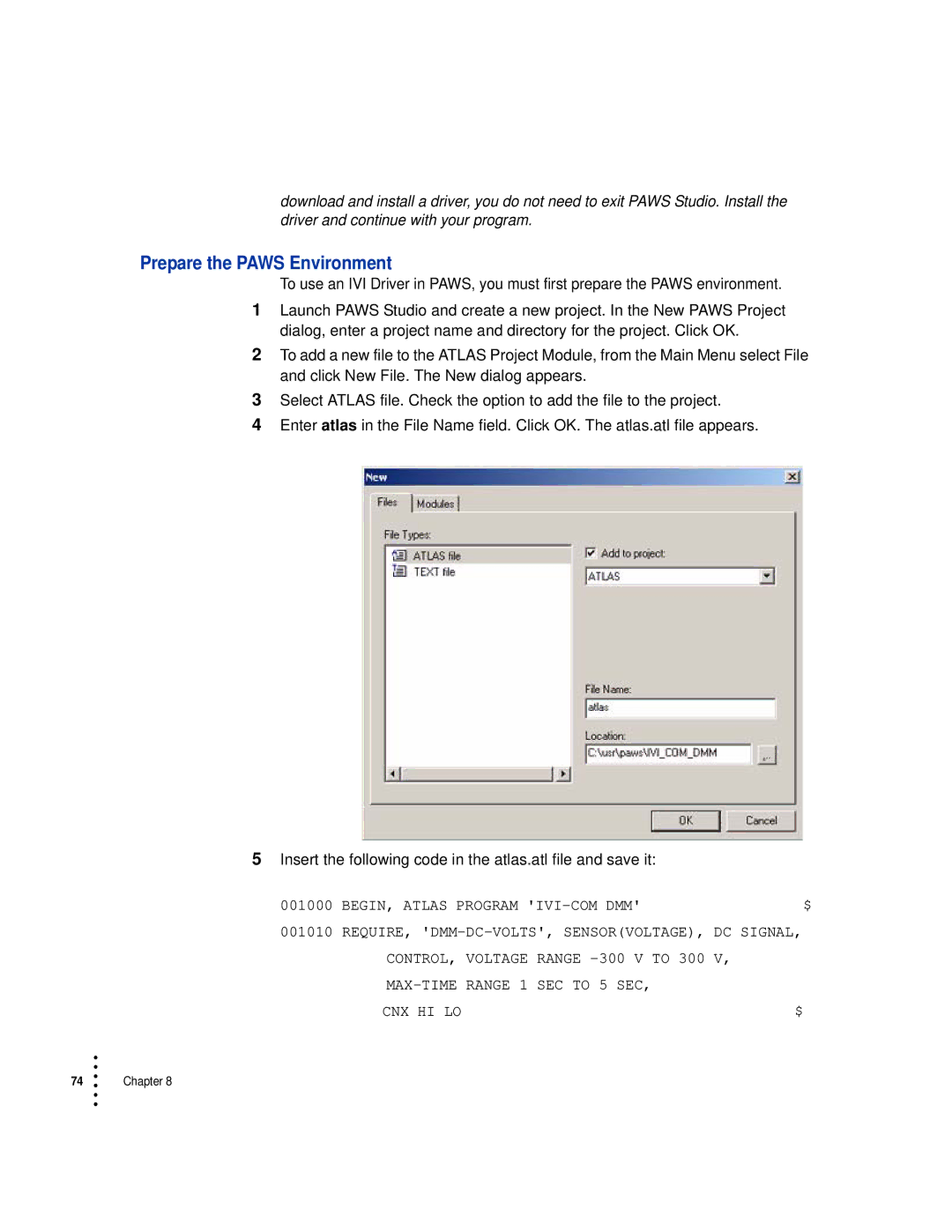 HP Drive manual Prepare the Paws Environment 