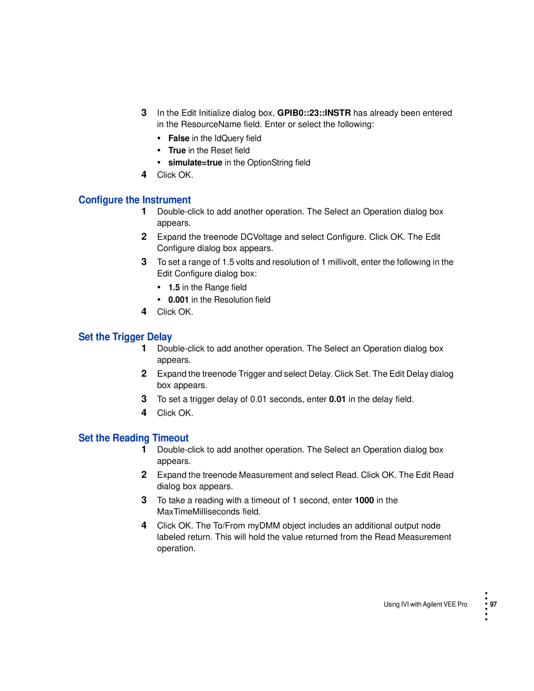 HP Drive manual Configure the Instrument 