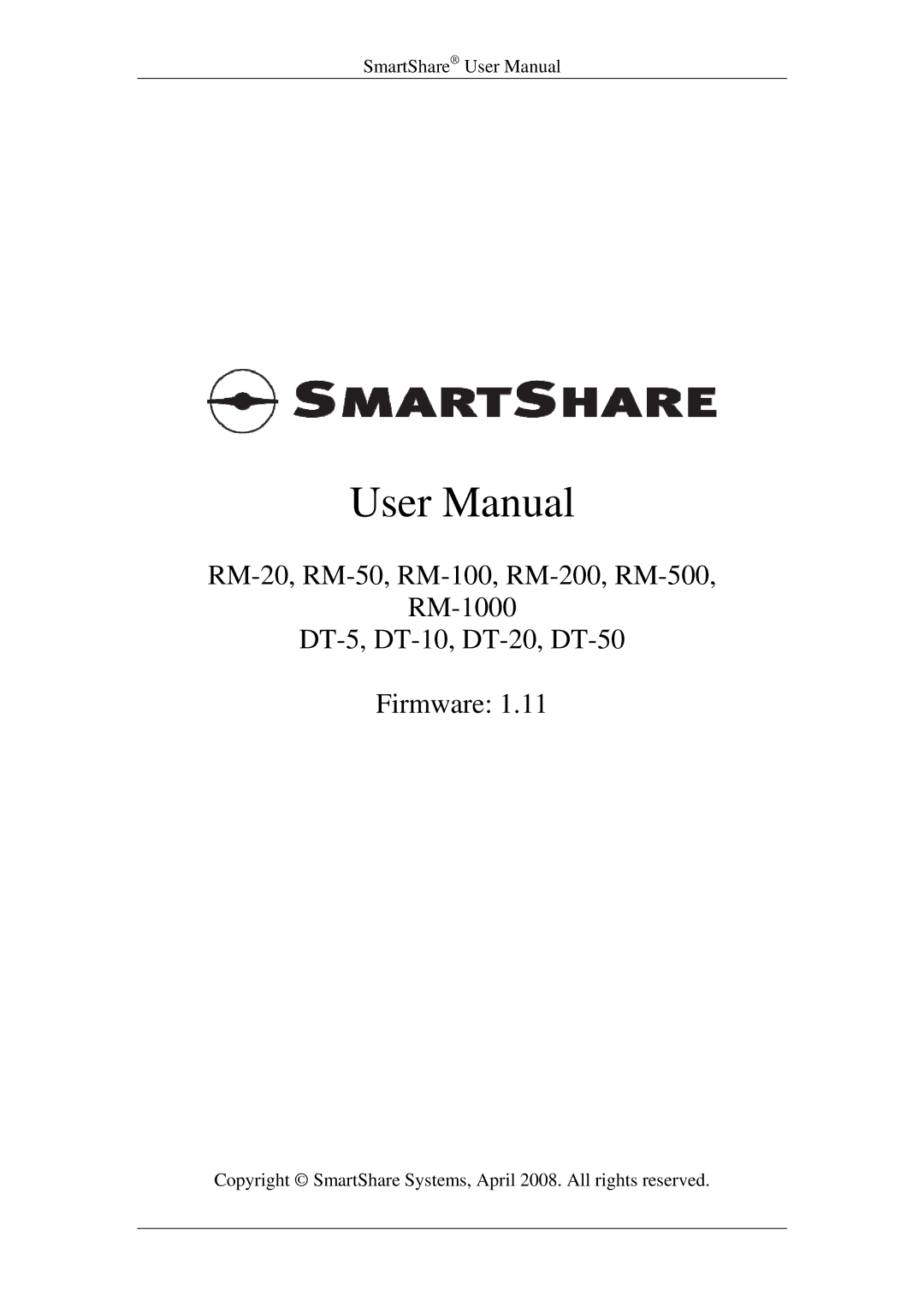 HP DT-50, RM-500, RM-200, DT-20, RM-100, DT-10 manual 