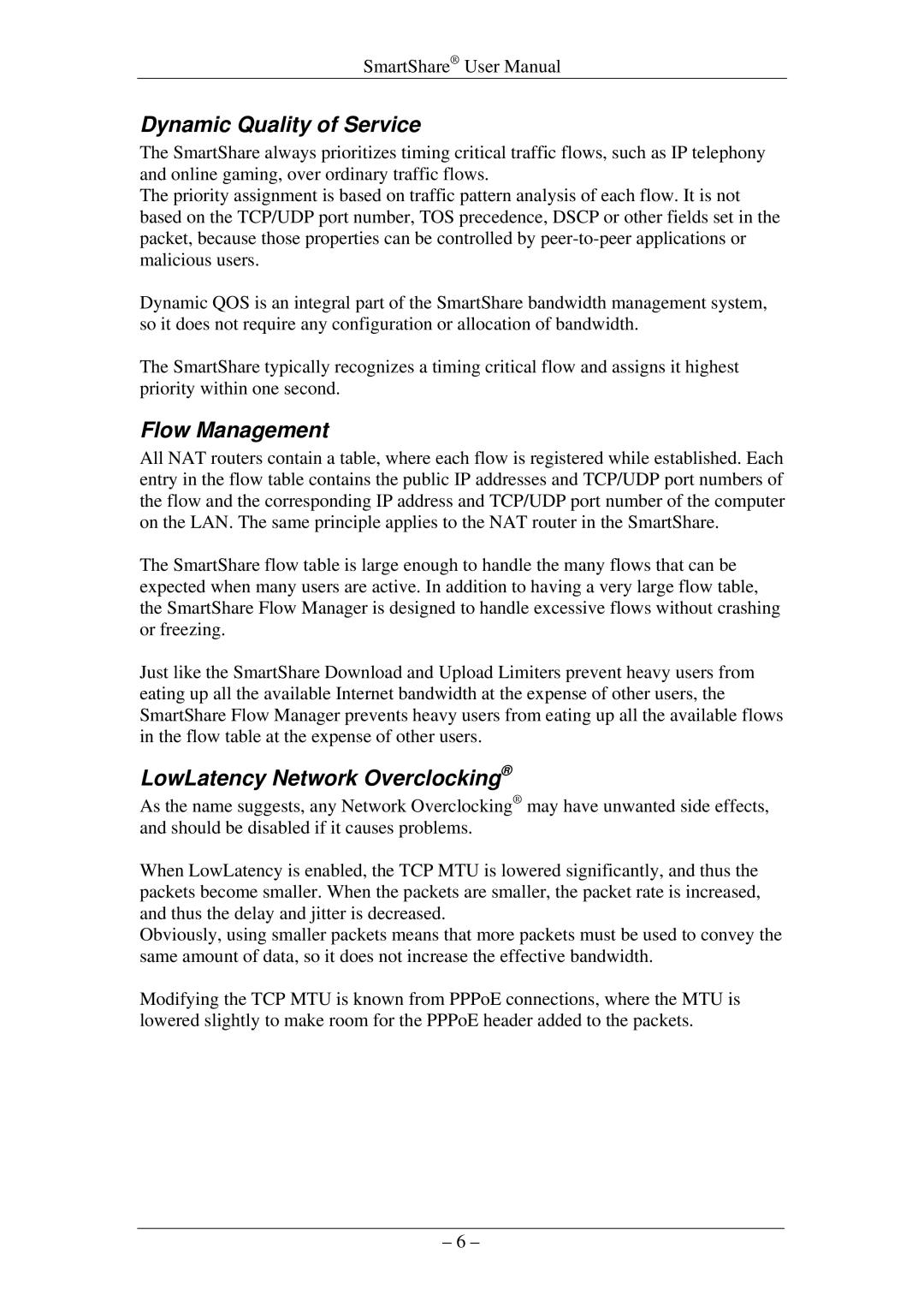 HP DT-50, RM-500, RM-200, DT-20, RM-100 Dynamic Quality of Service, Flow Management, LowLatency Network Overclocking 