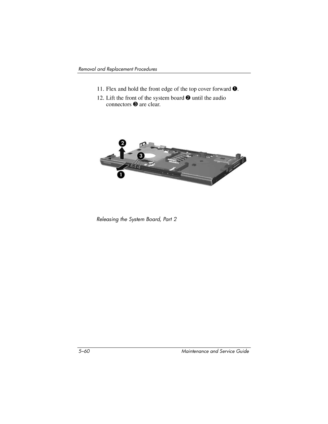 HP DV1000 nx4800 manual Releasing the System Board, Part 