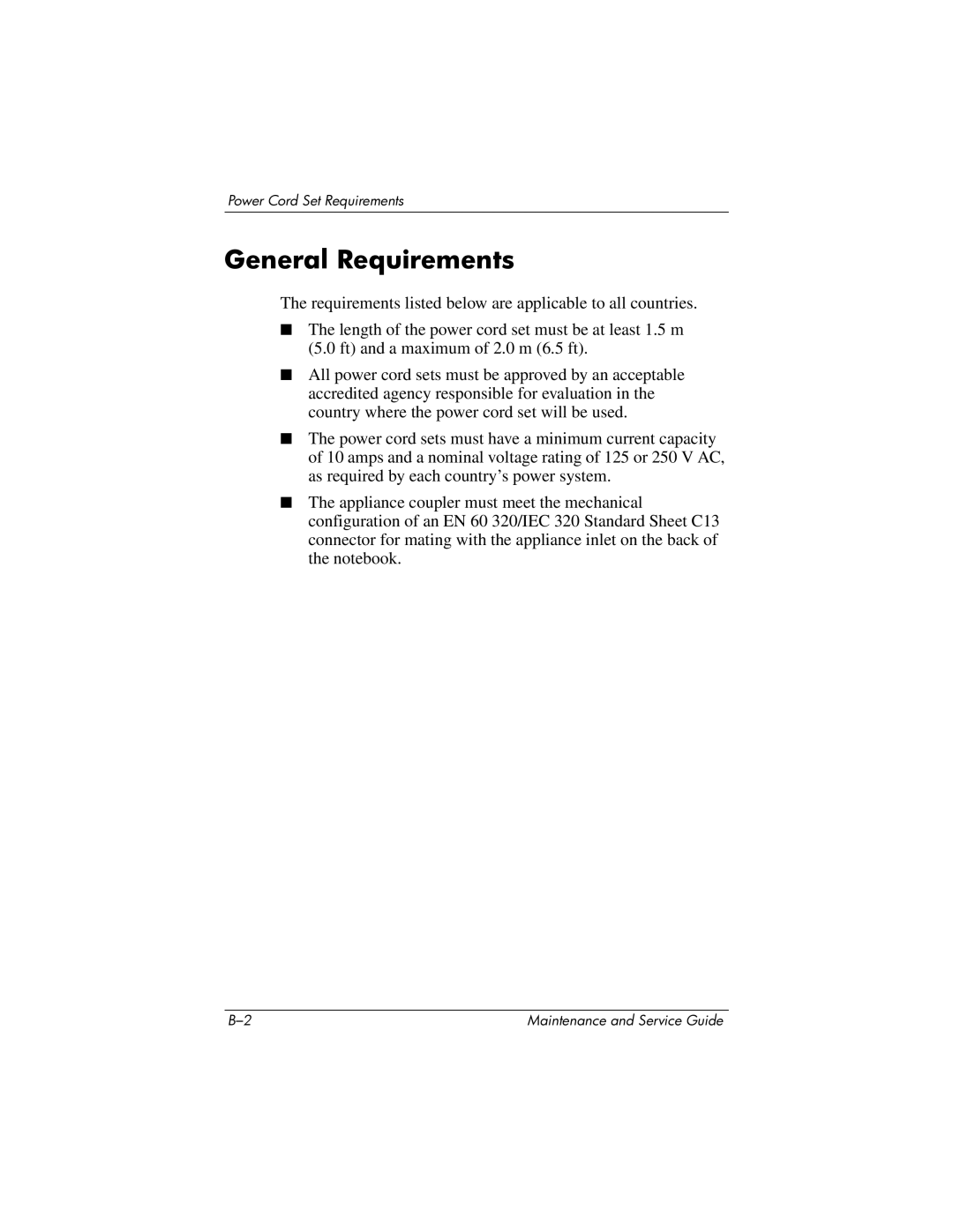 HP DV1000 nx4800 manual General Requirements 