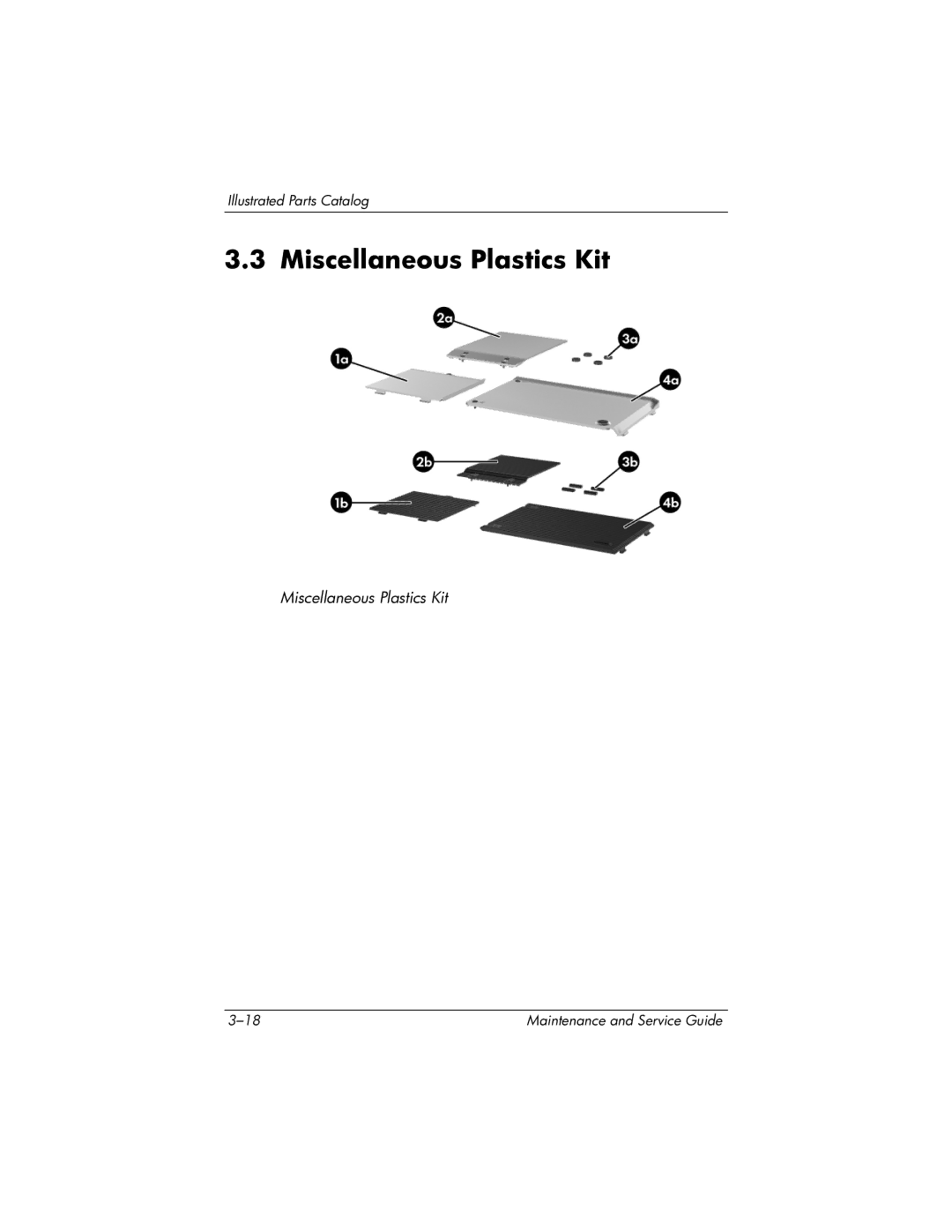 HP DV1000 nx4800 manual Miscellaneous Plastics Kit 