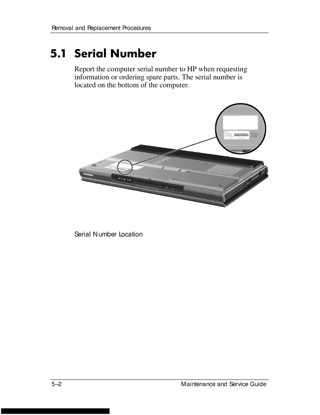 HP DV1270 manual Serial Number 