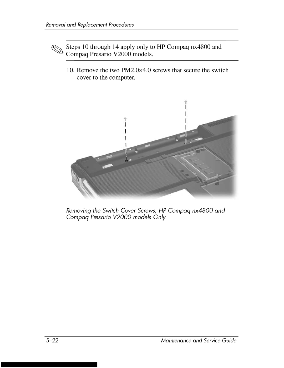 HP DV1270 manual Removal and Replacement Procedures 