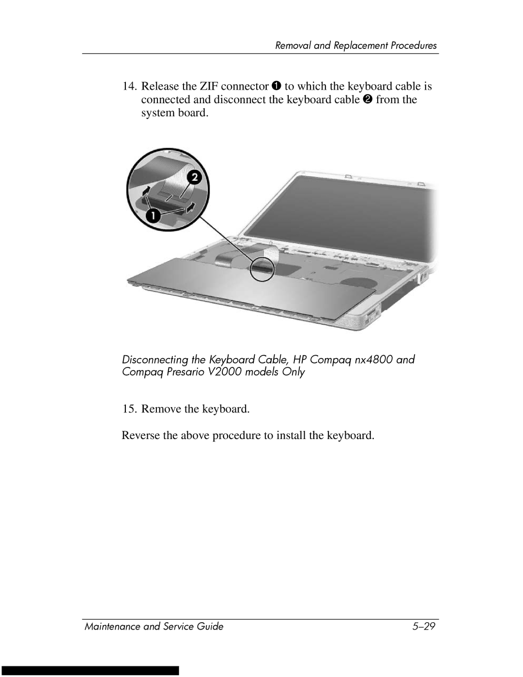 HP DV1270 manual Removal and Replacement Procedures 