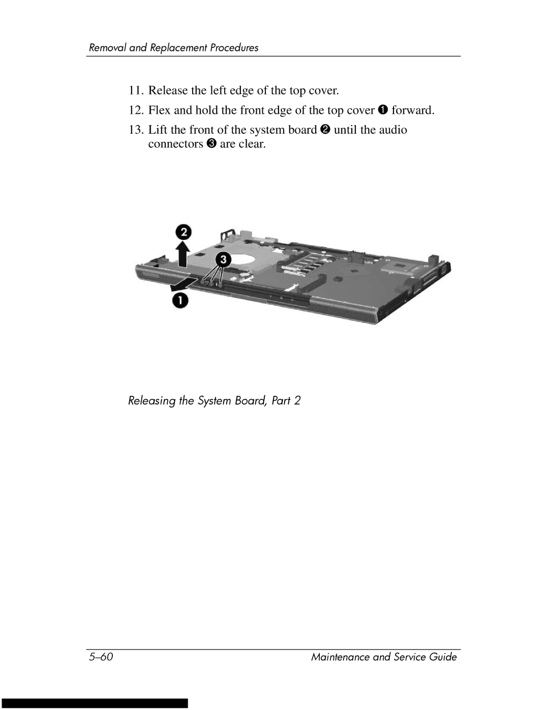 HP DV1270 manual Releasing the System Board, Part 