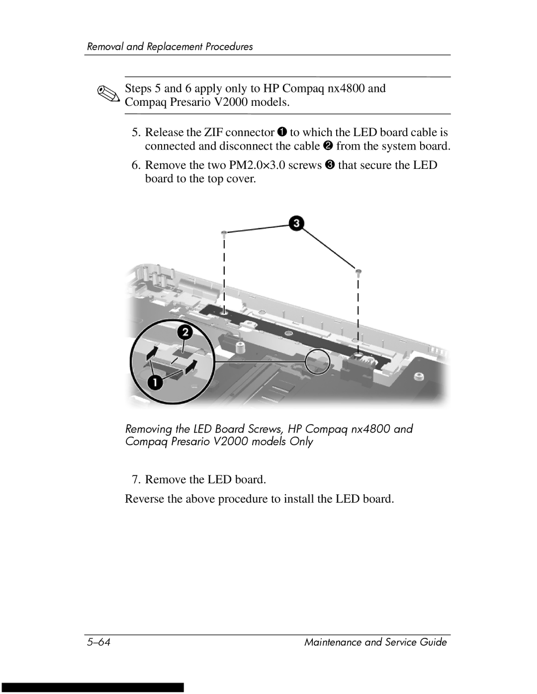 HP DV1270 manual Removal and Replacement Procedures 