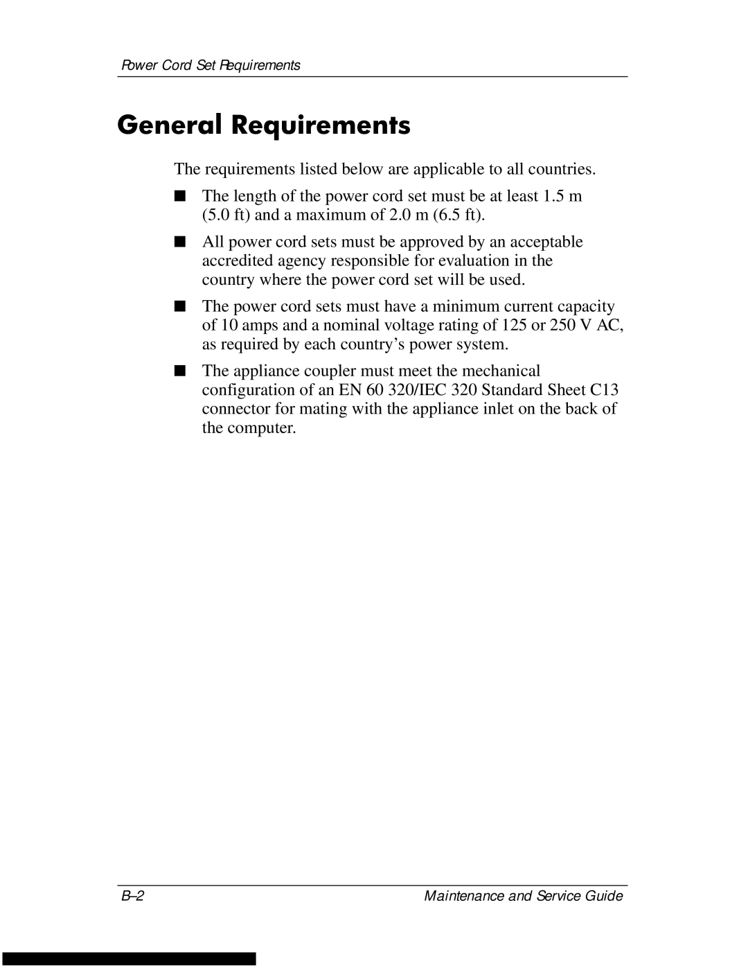 HP DV1270 manual General Requirements 