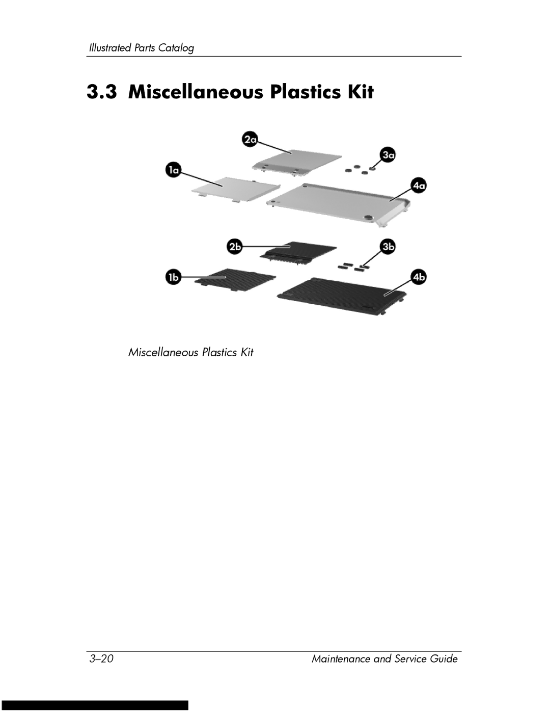 HP DV1270 manual Miscellaneous Plastics Kit 