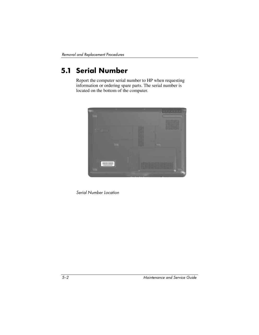 HP dv2000 dv2000 manual Serial Number 