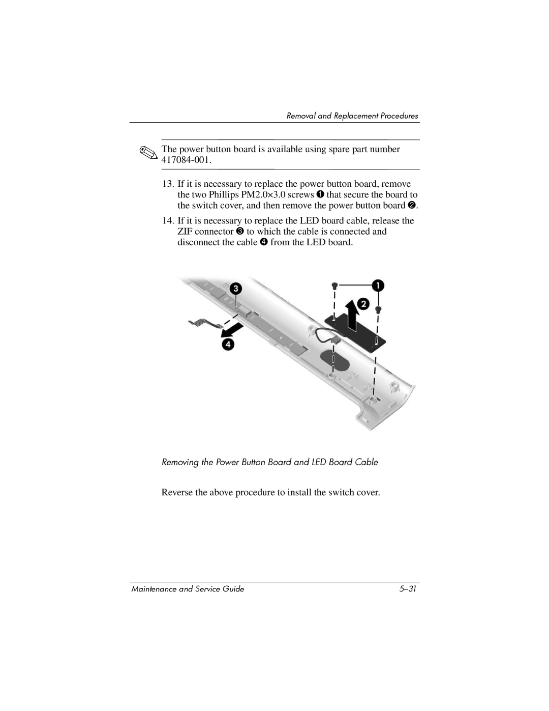 HP dv2000 dv2000 manual Reverse the above procedure to install the switch cover 