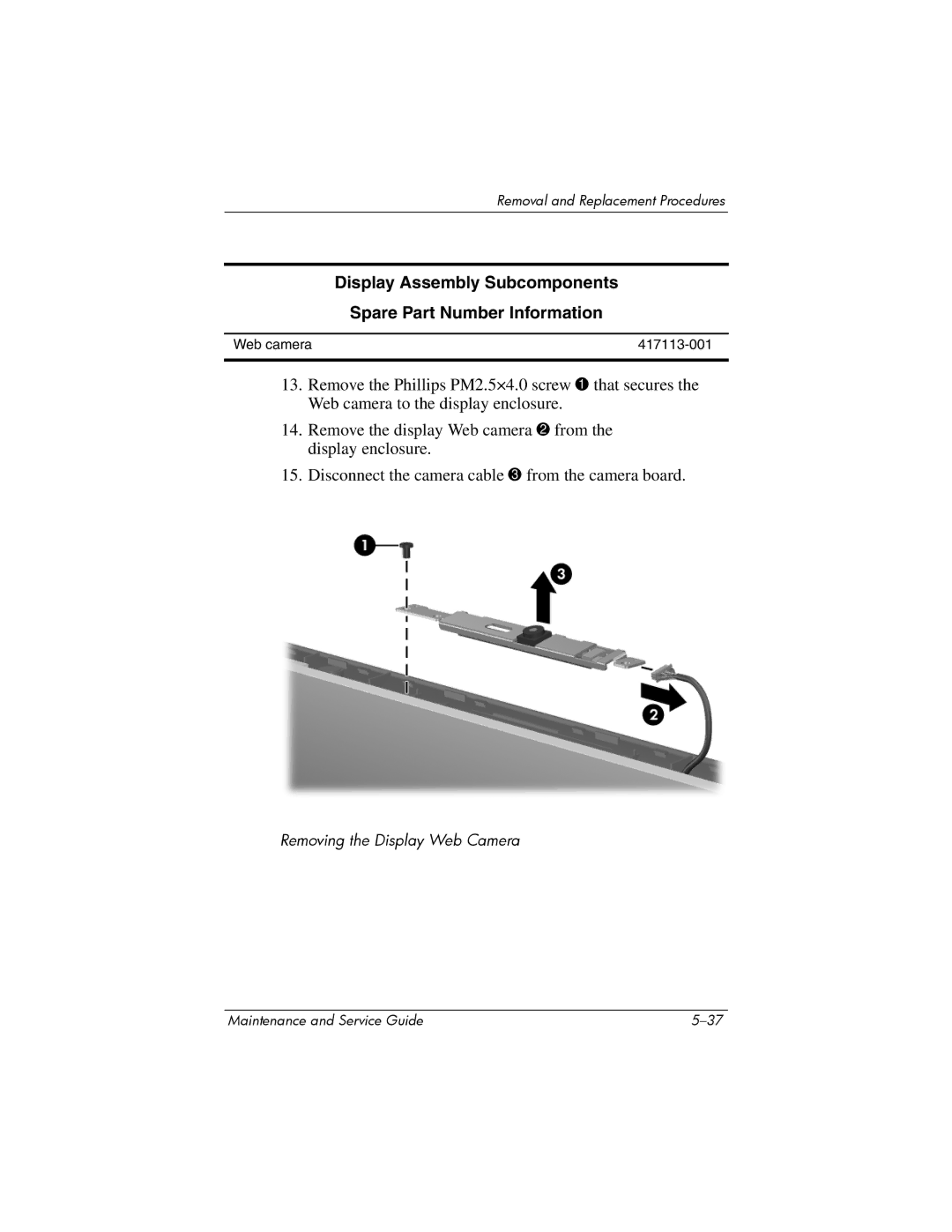 HP dv2000 dv2000 manual Display Assembly Subcomponents Spare Part Number Information 