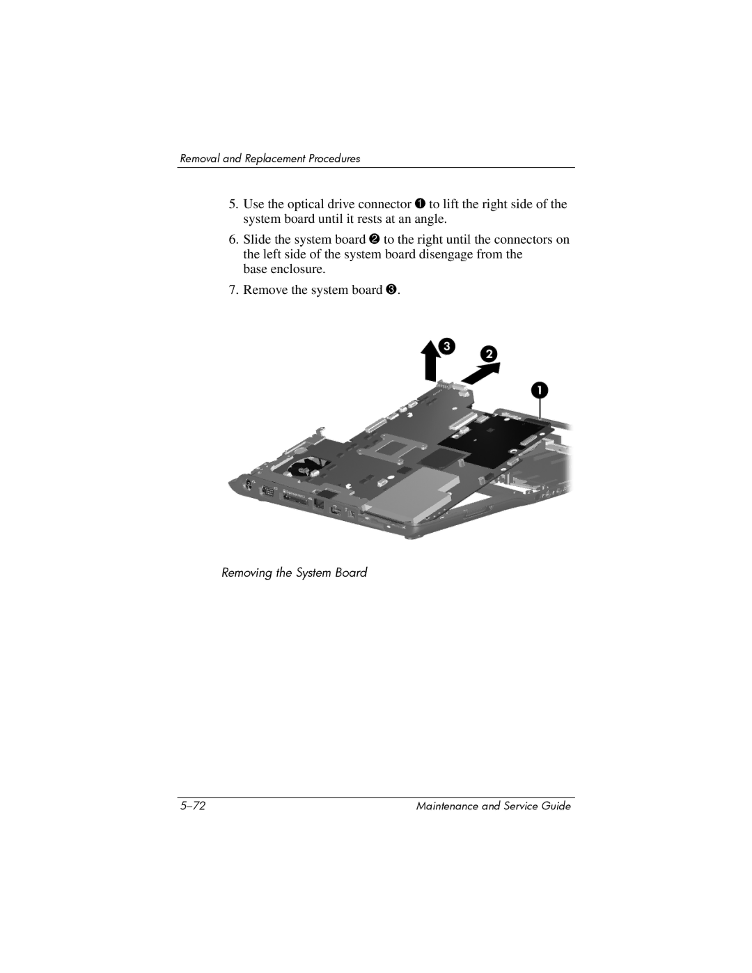 HP dv2000 dv2000 manual Removing the System Board 