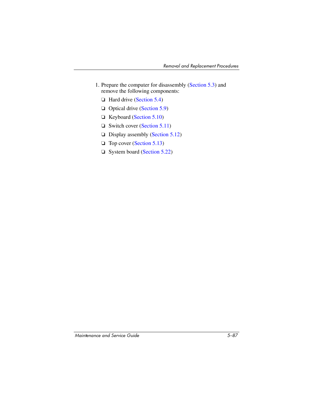 HP dv2000 dv2000 manual Keyboard Section 