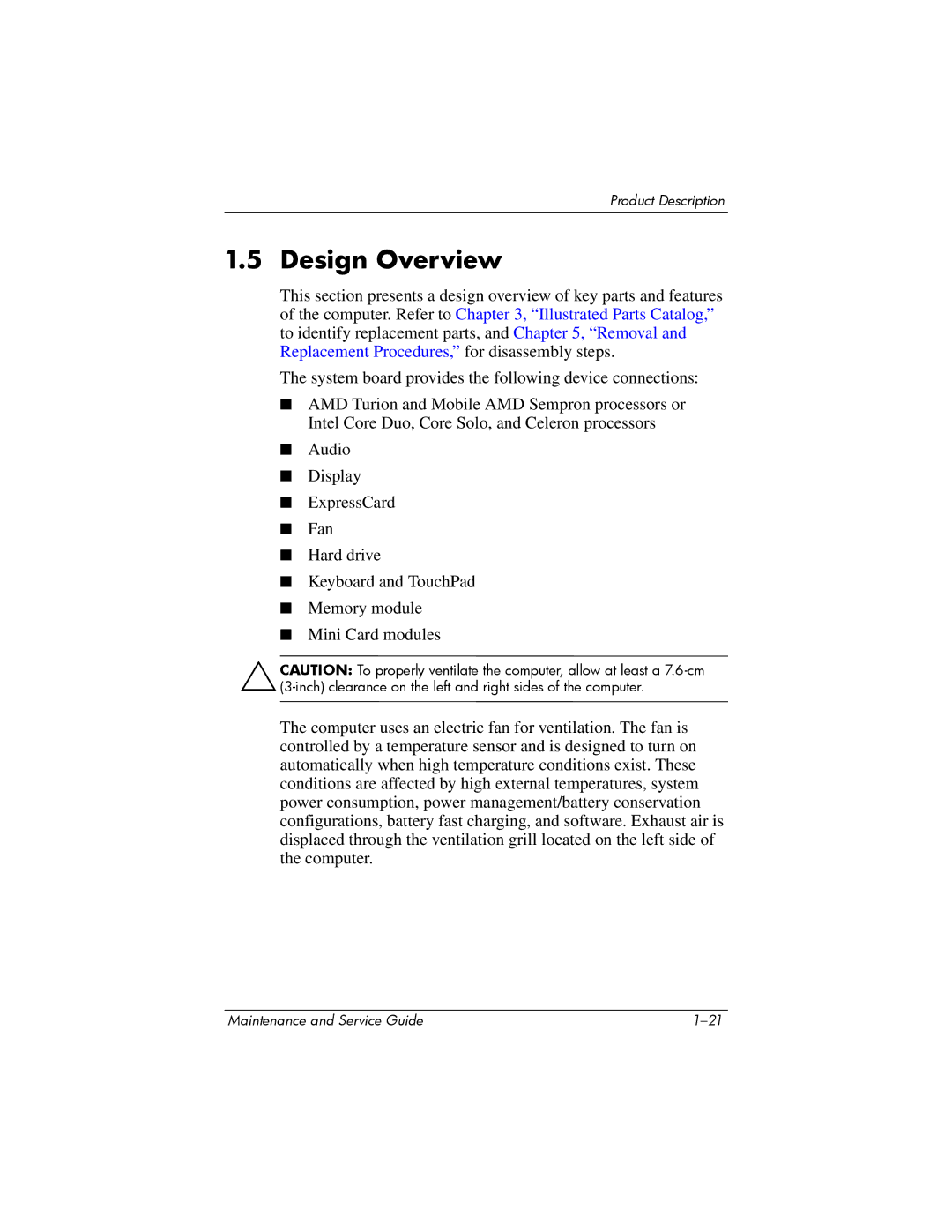 HP dv2000 dv2000 manual Design Overview 