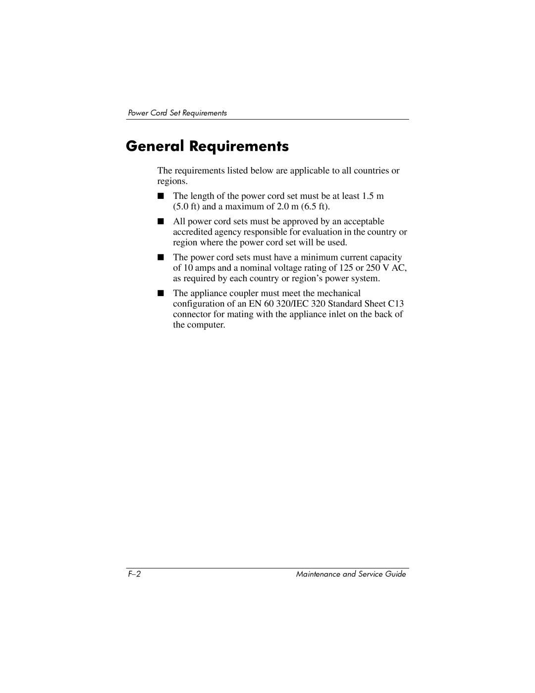 HP dv2000 dv2000 manual General Requirements 