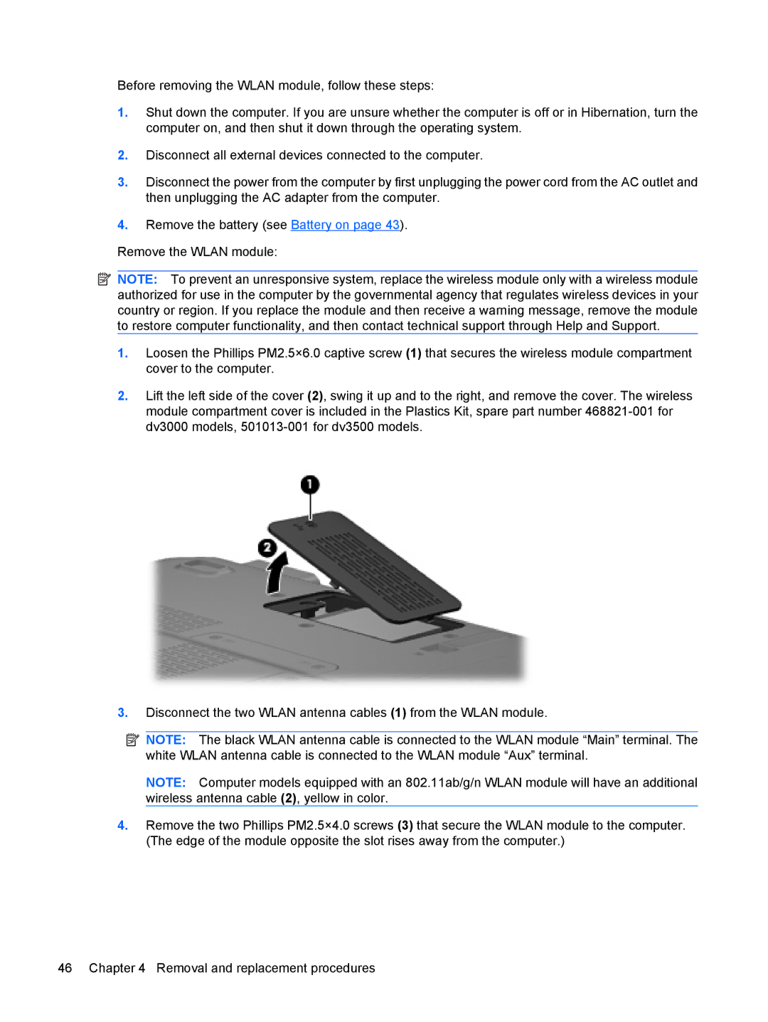 HP DV3000 manual 