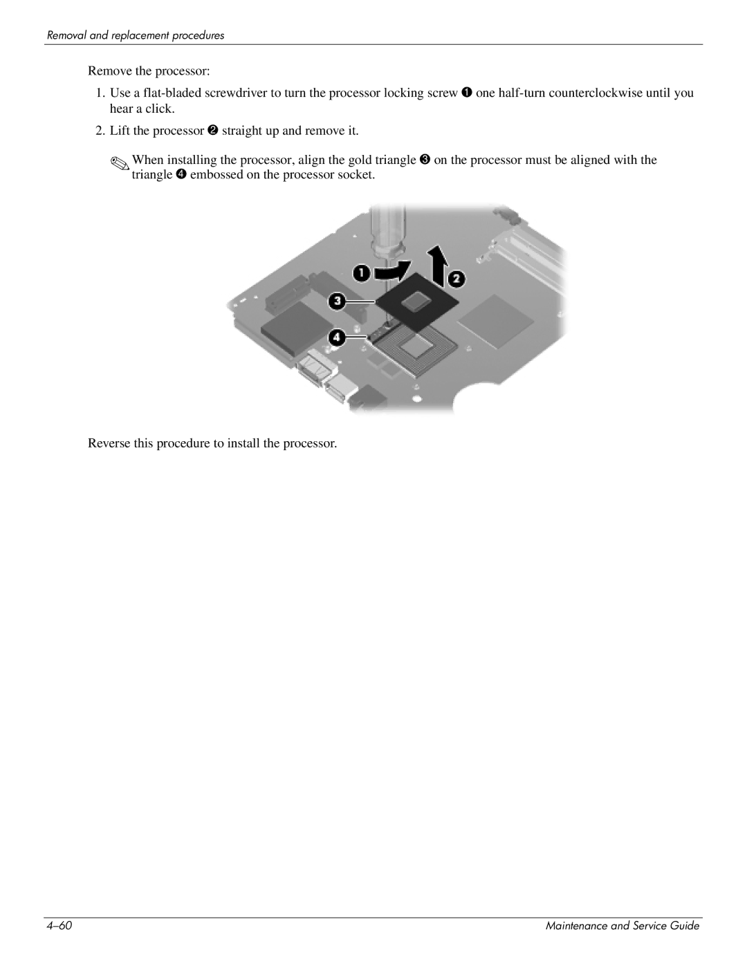 HP DV4 manual Removal and replacement procedures 