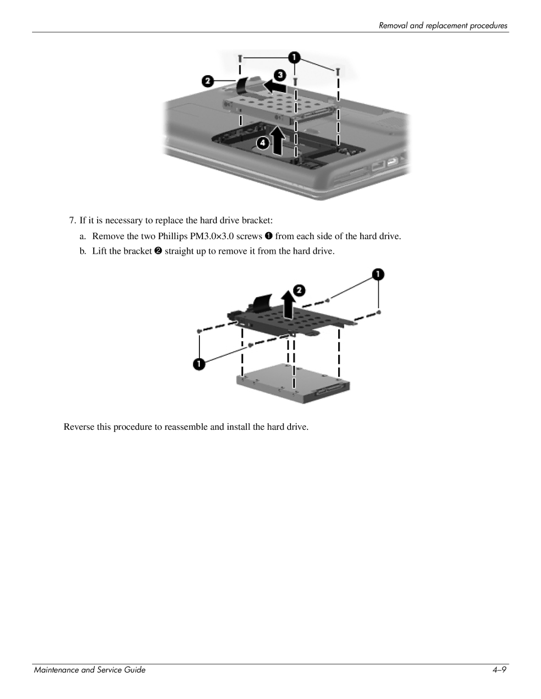 HP DV4 manual Removal and replacement procedures 