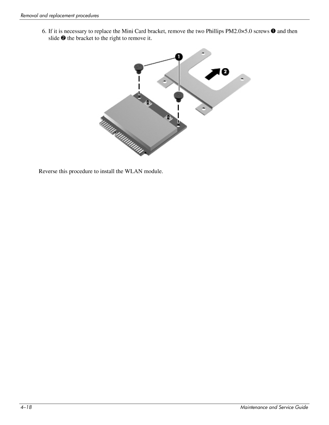 HP DV4 manual Removal and replacement procedures 