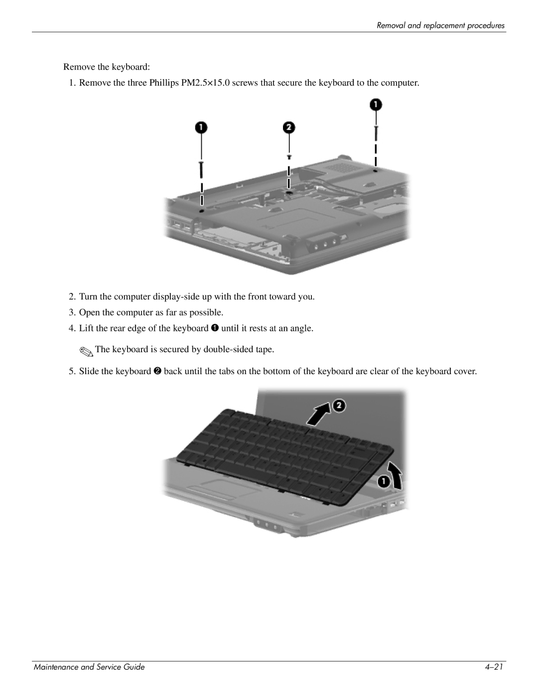 HP DV4 manual Removal and replacement procedures 