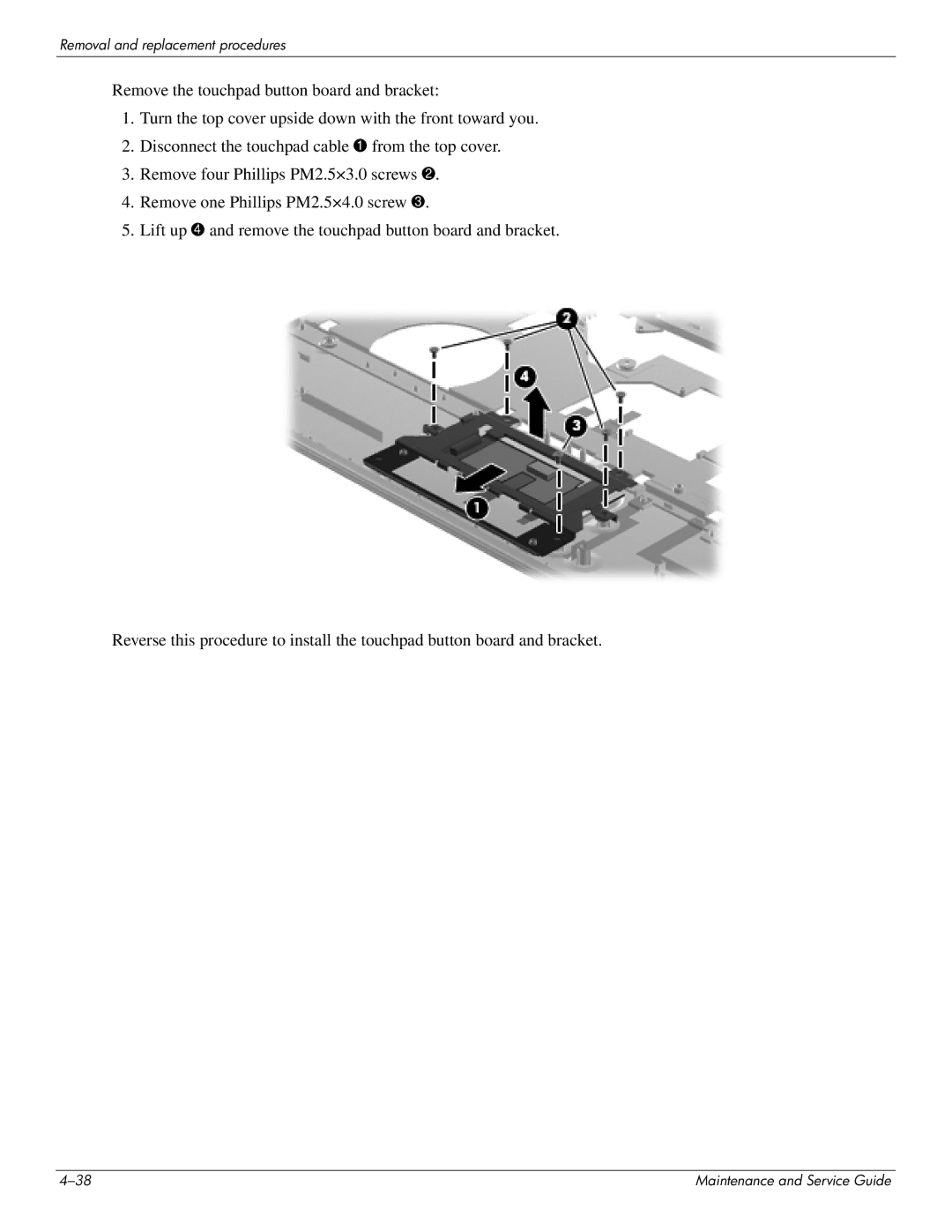 HP DV4 manual Removal and replacement procedures 