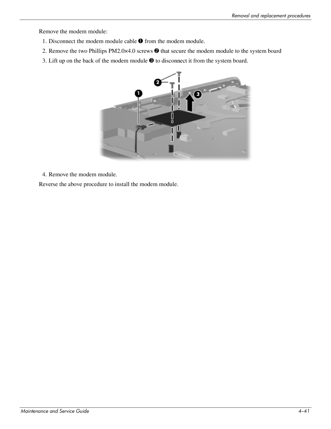 HP DV4 manual Removal and replacement procedures 